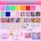 3600 Pcs Girls Toys Bracelet Making Kit, Unicorn/Mermaid Jewelry Activity, Flat College Style Beading for Friendship Jewelry Making, DIY Crafts for 4-12 Girls Birthday Christmas Gifts(Pink)
